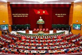 The closing session of the 15th plenum of the 13th Party Central Committee. (Photo: VNA) 