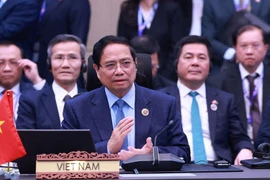 Prime Minister Pham Minh Chinh (C) attends the 26th ASEAN-RoK Summit. (Photo: VNA)