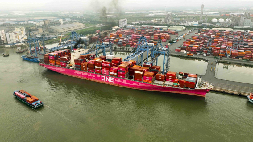 Import and export activities at Tan Cang-Cai Mep International Port. (Photo: VNA)