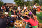 Reenactment of Thai ethnic people’s new rice celebration