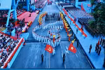 Full dress rehearsal for the parade celebrating the 50th anniversary of Southern Liberation and National Reunification