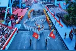 Full dress rehearsal for the parade celebrating the 50th anniversary of Southern Liberation and National Reunification