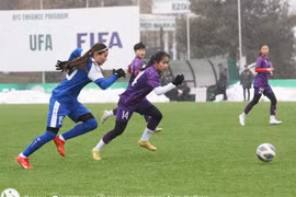 The U20 women’s national team (in purple) are drawn in group B of the AFC U20 Women’s Asian Cup 2026 Qualifiers. (Illustrative photo: vff.org.vn)