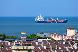 The Strait of Malacca as seen from Malaysia (Photo: Xinhua/VNA)
