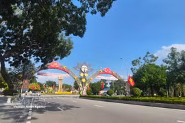 Streets in Gia Binh commune is decorated in celebration of Bac Ninh becoming a centrally run city. (Photo: VNA)