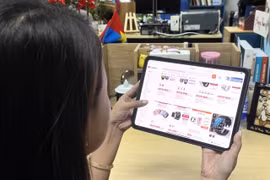 More than 3.9 million items were sold via e-commerce platforms last year, up 15.2%. (Photo: VNA)