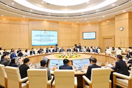 The meeting between leaders of the Ministry of Industry and Trade and the EU-ABC delegation in Hanoi on November 25 (Photo: Ministry of Industry and Trade)