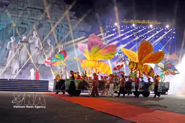 Mid-Autumn Festival lantern models on display at the opening ceremony of the Thanh Tuyen Festival 2026 on September 20. (Photo: VNA)