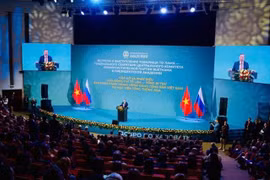 Party General Secretary To Lam delivers a speech at the Russian Presidential Academy of National Economy and Public Administration (RANEPA) in Moscow on May 10. (Photo: VNA)