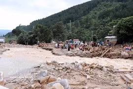 A village hit by flash floods in Muong Than commune, Lai Chau province (Photo: VNA)