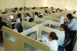 Students take part in an examination at the Vietnam National University, Hanoi (Photo: VNU Hanoi)
