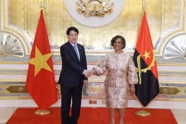 Vietnamese President Luong Cuong meets with Speaker of the National Assembly of Angola Carolina Cerqueira in Luanda on August 7. (Photo: VNA)
