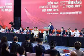 Prime Minister Pham Minh Chinh speaks at the high-level dialogue of the Vietnam Private Sector Forum (VPSF) 2025 on September 16. (Photo: VNA) 