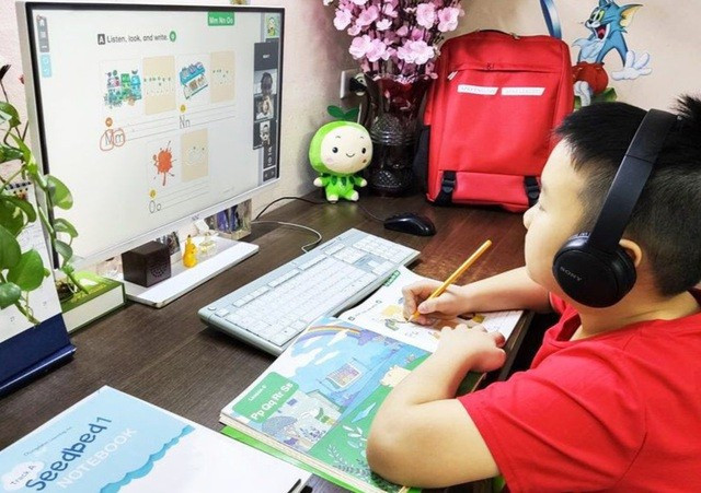 Many schools in Hanoi has switched to online learning to ensure safety for students. (Illustrative photo: VNA)