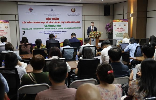 The seminar is jointly held by the ITPC and the Consulate General of Belarus in HCM City. (Photo: VNA) vietnam-belarus-economic-ties.jpg