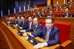 Delegates attend the 14th National Party Congress's preparatory session. (Photo: VNA)
