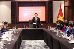 State President Luong Cuong speaks at the working session with Vietnamese Ambassadors to African countries. (Photo: VNA)