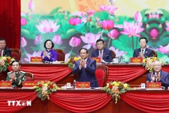 The Presidium of the first Congress of the Government Party Organisation for the 2025-2030 tenure. (Photo: VNA)