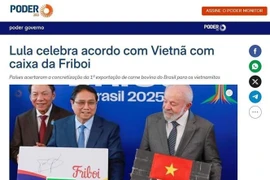Poder360 reports on the talks between Vietnamese PM Pham Minh Chinh and Brazilian President Lula da Silva. (Screenshot of the article – VNA)