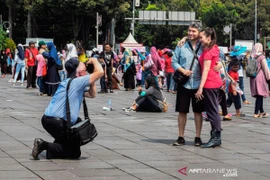 Tourists in Jakarta, Indonesia (Photo: Antara)