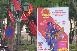 Hanoi adorned with flags and flowers ahead of election day