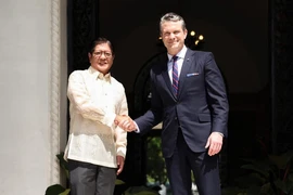Philippine President Ferdinand Marcos Jr (left) meets with US Defence Secretary Pete Hegseth in Manila on March 28. (Photo: AFP)