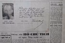 Manuscript of President Ho Chi Minh recalls first general election 80 years ago