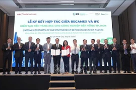 At the signing ceremony for the partnership between Becamex Binh Duong and IFC in HCM City on July 16, 2025.