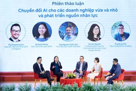 Speakers at the recent seminar “From Digital Transformation to Artificial Intelligence Transformation” in HCM City. (Photo: VNA)