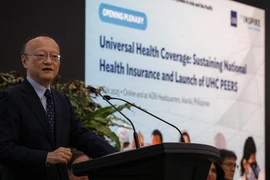 Asian Development Bank (ADB) President Masato Kanda announces the launch of UHC PEERS (Photo: ADB)