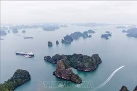Ha Long Bay has been listed as a UNESCO World Natural Heritage Site on three occasions. (Photo: VNA)