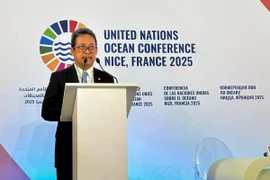 Indonesian Minister of Maritime Affairs and Fisheries Sakti Wahyu Trenggono atUNOC-3 at Port Lympia, Nice, France. (Photo: ANTARA)