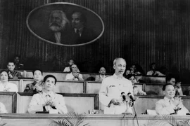 President Ho Chi Minh delivers the Political Report at the 3rd National Congress of the Party. (September 1960). (Photo: VNA)