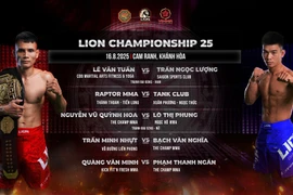 56kg champion Le Van Tuan will return to the 60kg category to challenge top contender Tran Ngoc Luong.(Photo: VMMAF/VNA)