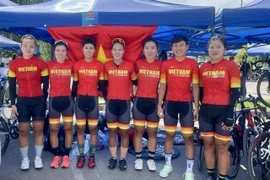 The Vietnamese national cycling team. (Photo: VCF)