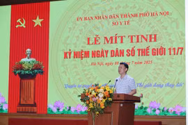 Le Thanh Dung, Director of the Population Authority under the Ministry of Health, speaks at the meeting. (Photo: VNA) 