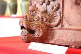 A decorative motif on an ancient Quang Duc ceramic piece. (Photo: VNA)