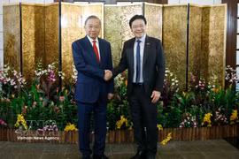 Party General Secretary and State President To Lam holds talks with Singaporean Prime Minister