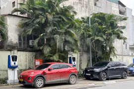 An EV charging station in Hanoi (Photo: VNA)
