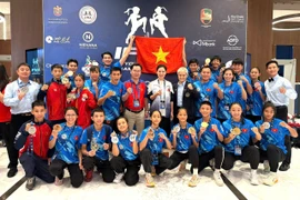 Young athletes from the Vietnamese Muay team (Photo: VNA)