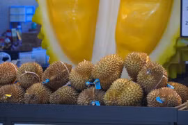 Durian shop at the Xinfadi market (Photo: VNA)