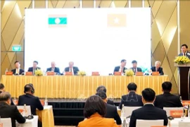 The 12th Theory Conference between the Communist Party of Vietnam and the Lao People's Revolutionary Party in Da Nang city on October 28 (Photo: VNA)