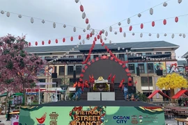A 72-square-metre stage was installed on April 22, ready to welcome athletes for the upcoming competition. (Photo: Organising Board)
