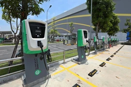 At a VinFast charging station (Photo: VNA)