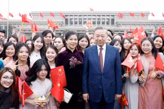 Top Vietnamese leader arrives in Beijing for state visit to China