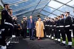 Vietnamese top leader receives official welcome in New Zealand