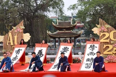 Vibrant calligraphy marks 2025 Tet at Temple of Literature