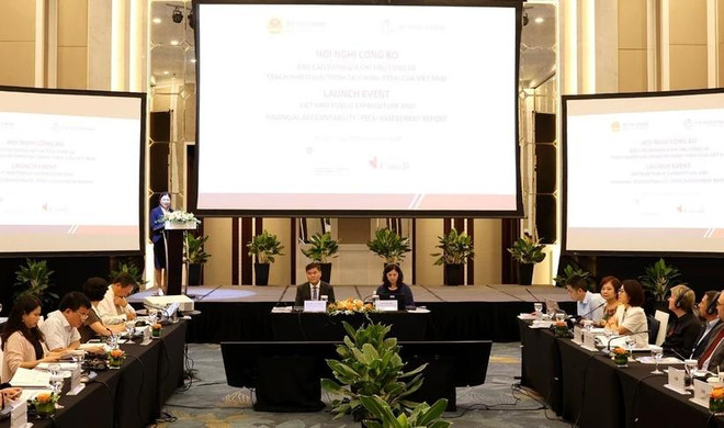 An overview of the launch ceremony of PEFA report (Photo: VNA) pfm-8169.jpg.webp