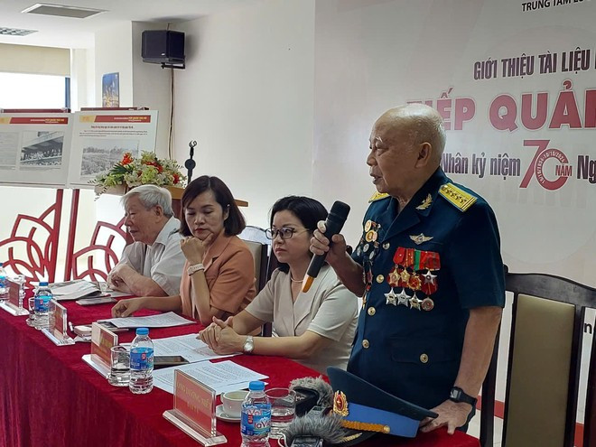 Deputy Director of the State Records and Archives Department Nguyen Thi Nga speaks at the event. (Photo: VietnamPlus) duongniet-4656.jpg