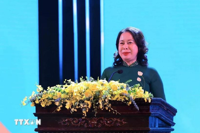 State Vice President Vo Thi Anh Xuan speaks at the event. (Photo: VNA) vo-thi-anh-xuan.jpg